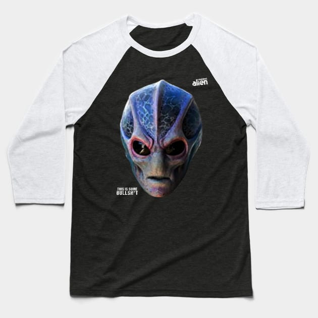 Alien Faces on a mission! Baseball T-Shirt by gulymaiden